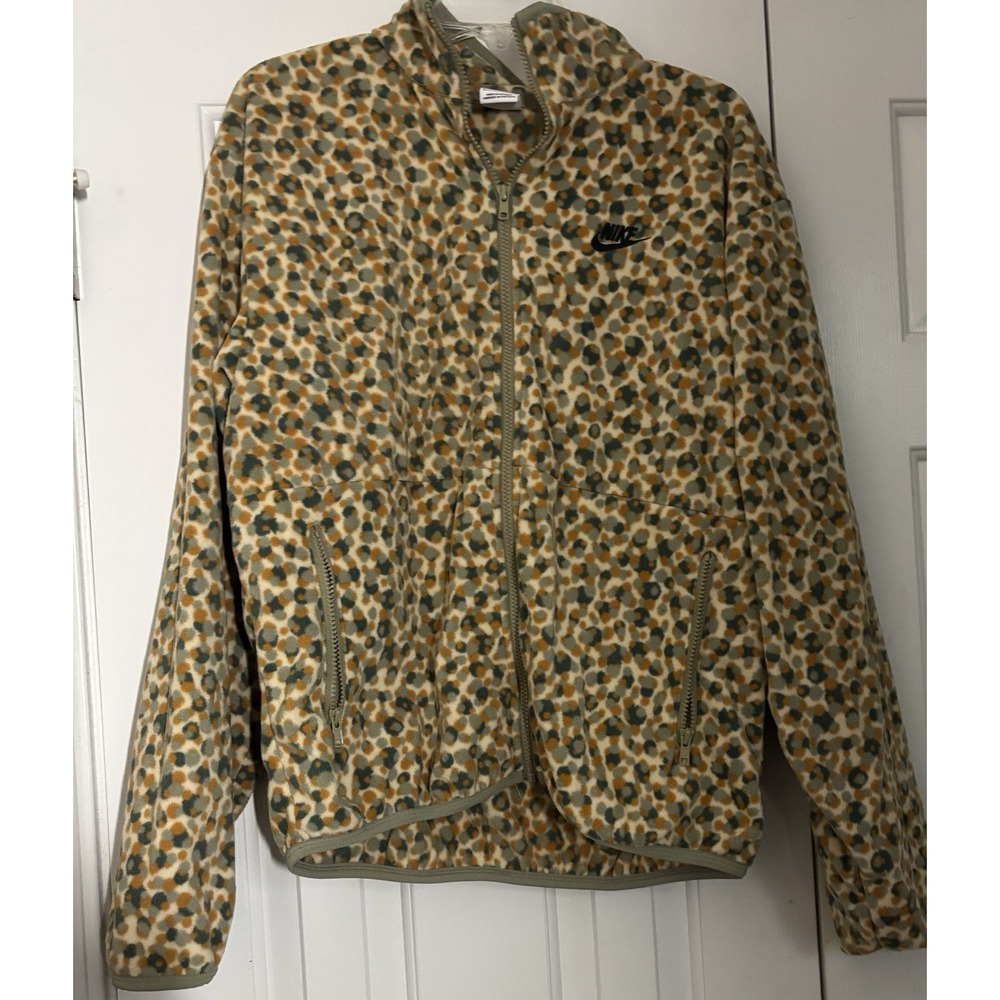 NIKE Club Fleece Full Zip Jacket in Team Gold/Neutral Olive MEN'S Size S